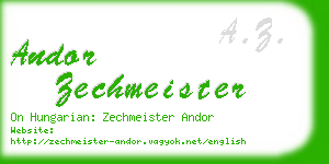 andor zechmeister business card